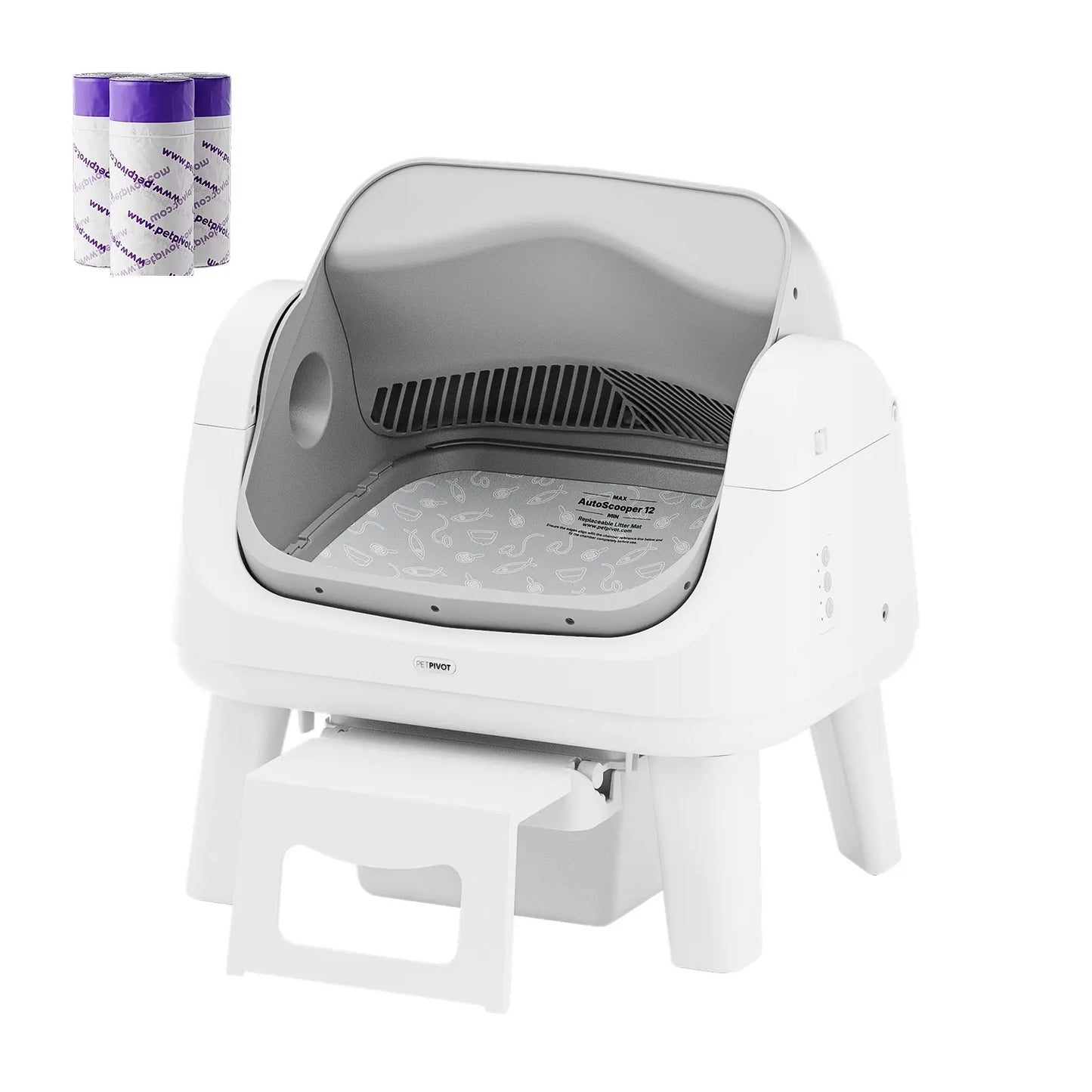 Automatic Self-Cleaning Cat Litter Box with Open-Top Design