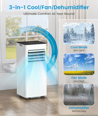 Portable Air Conditioner for Bedroom, Home & Office – 4 Modes with Remote Control