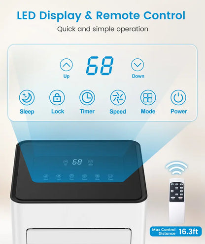 Portable Air Conditioner for Bedroom, Home & Office – 4 Modes with Remote Control