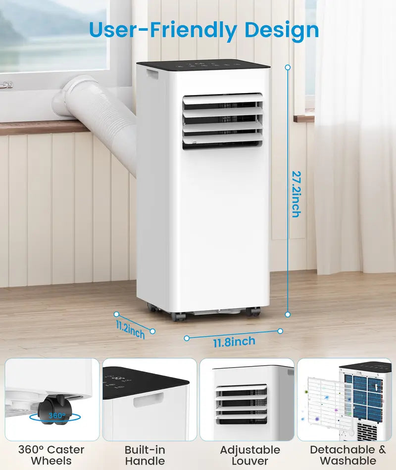 Portable Air Conditioner for Bedroom, Home & Office – 4 Modes with Remote Control