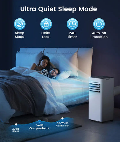 Portable Air Conditioner for Bedroom, Home & Office – 4 Modes with Remote Control