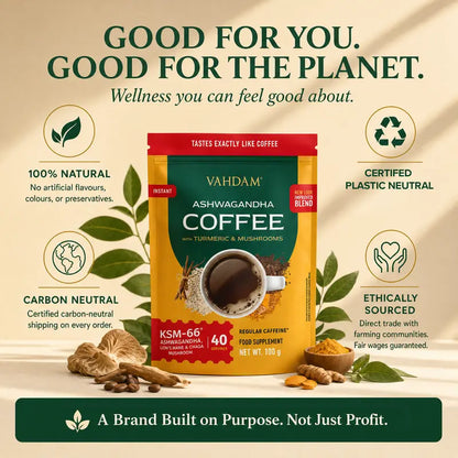 Ashwagandha Coffee with Turmeric, Lion’s Mane & Chaga – 40 Servings