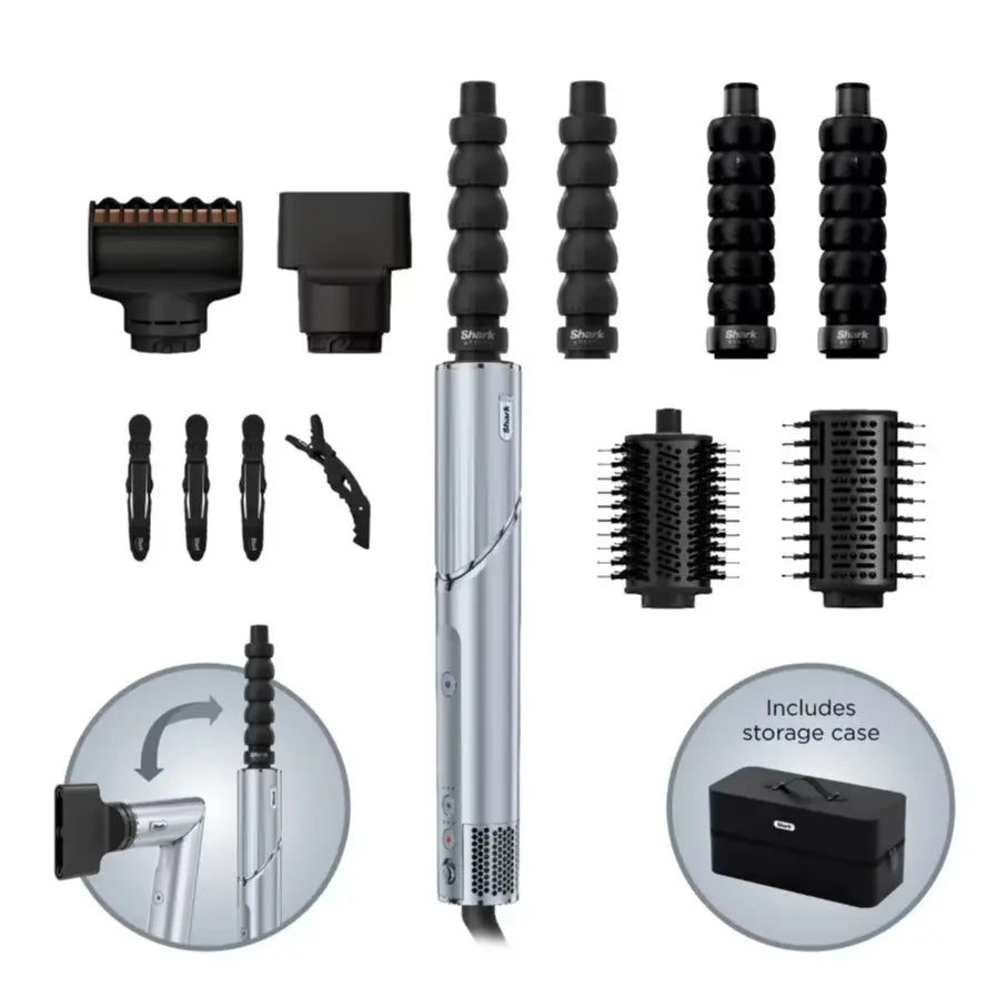 5-in-1 Air Styler & Hair Dryer with Curlers, Brush & Styling Tools