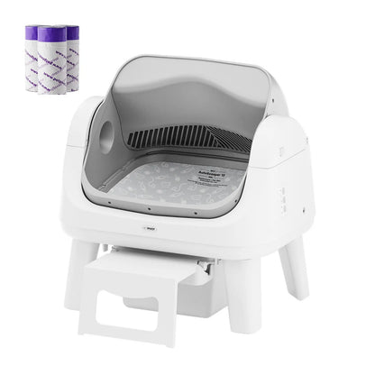 Automatic Self-Cleaning Cat Litter Box with Open-Top Design