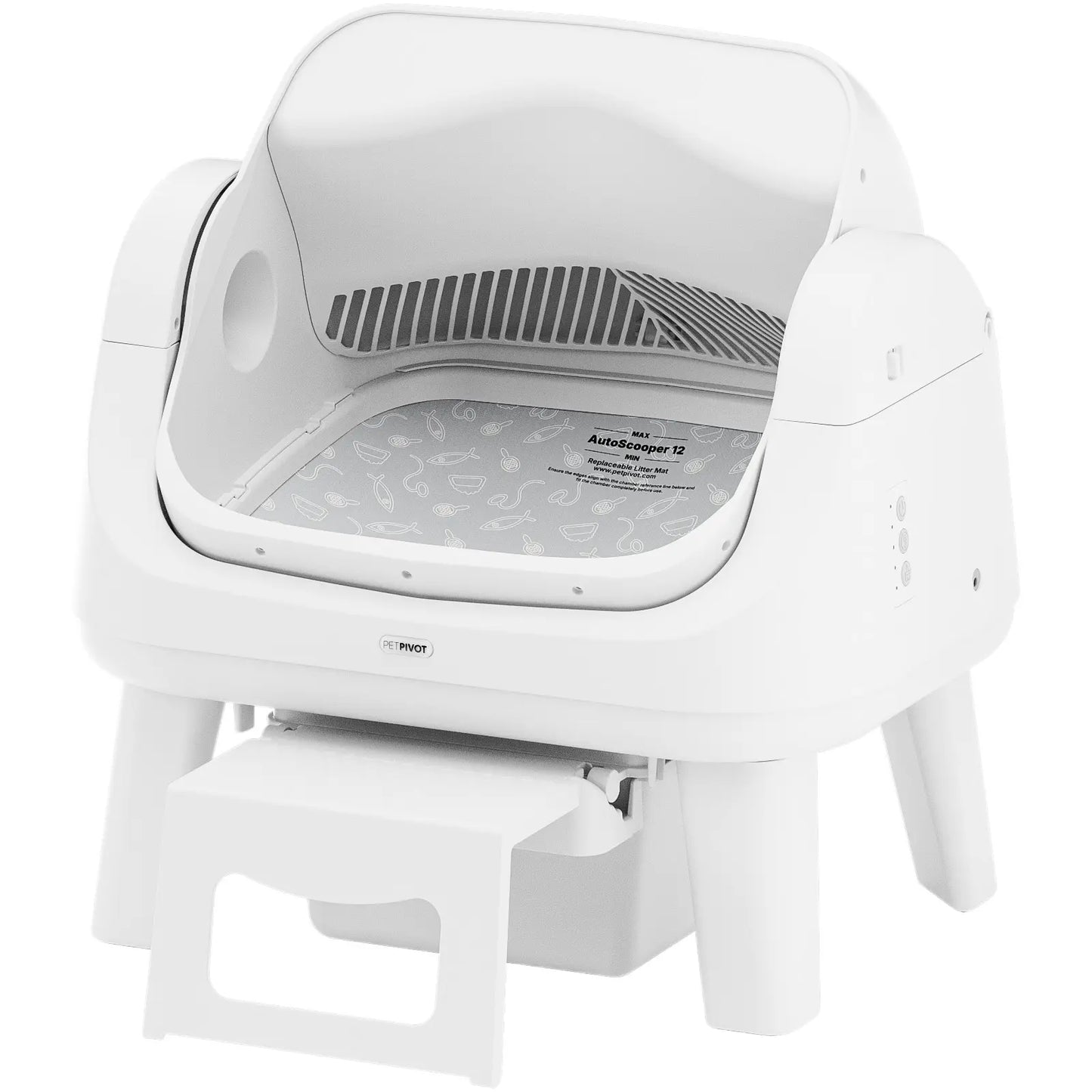 Automatic Self-Cleaning Cat Litter Box with Open-Top Design