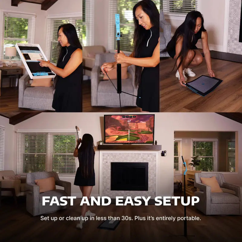 Portable Golf Simulator – No Ball Swing Trainer for Home Practice, Realistic Golf Training Anytime Anywhere