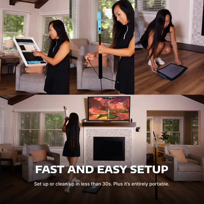 Portable Golf Simulator – No Ball Swing Trainer for Home Practice, Realistic Golf Training Anytime Anywhere