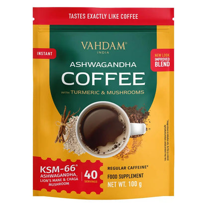 Ashwagandha Coffee with Turmeric, Lion’s Mane & Chaga – 40 Servings