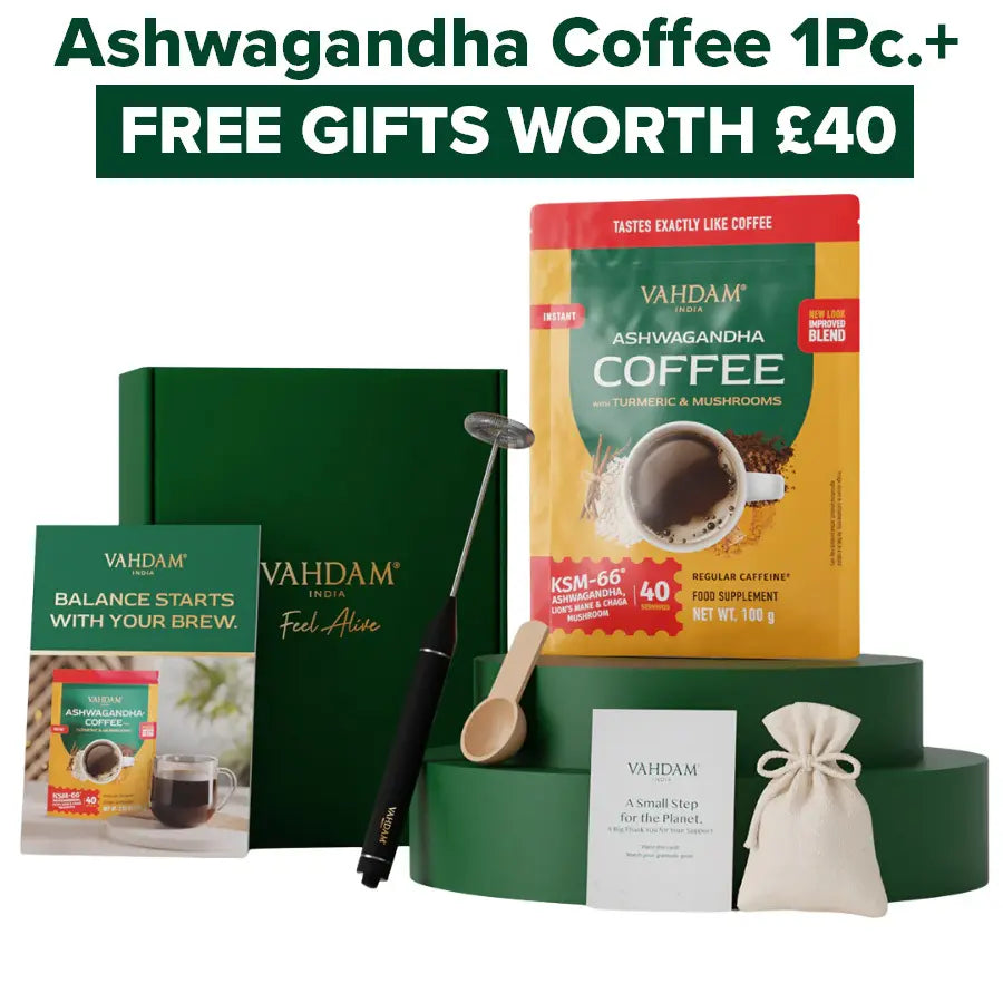 Ashwagandha Coffee with Turmeric, Lion’s Mane & Chaga – 40 Servings