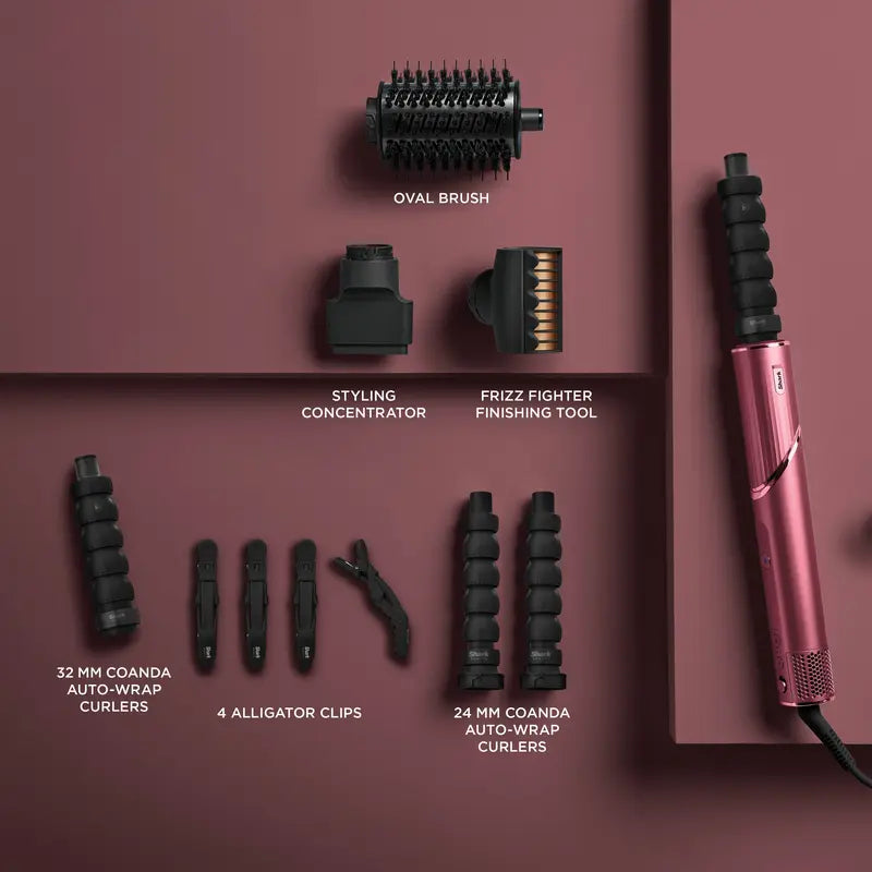 5-in-1 Air Styler & Hair Dryer with Curlers, Brush & Styling Tools