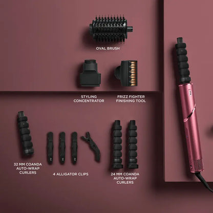 5-in-1 Air Styler & Hair Dryer with Curlers, Brush & Styling Tools