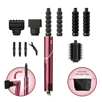 5-in-1 Air Styler & Hair Dryer with Curlers, Brush & Styling Tools