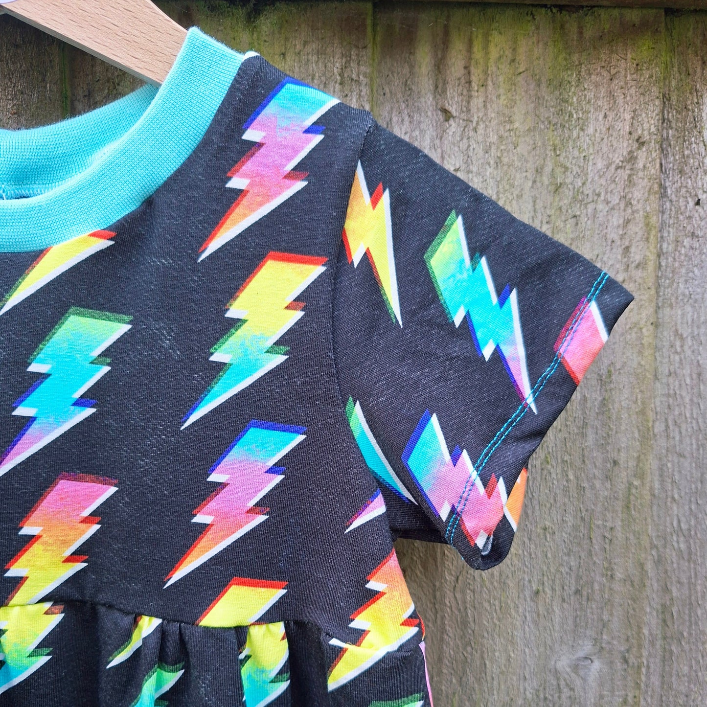 Lightning Bolt Gathered Dress