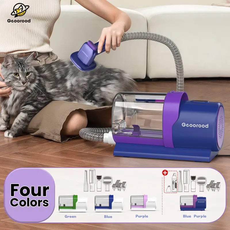 Dog Grooming Vacuum Kit with Brush, Clippers & 2.5L Dust Cup