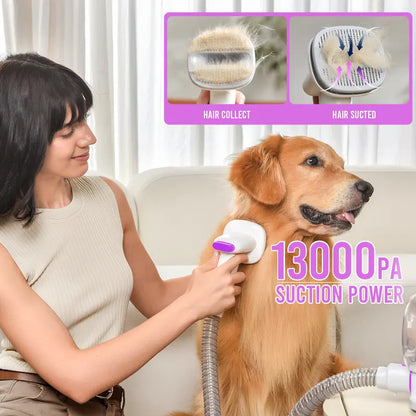 Dog Grooming Vacuum Kit with Brush, Clippers & 2.5L Dust Cup
