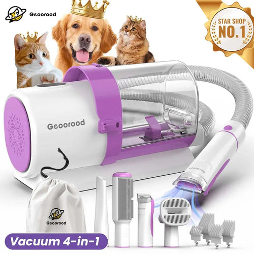 Dog Grooming Vacuum Kit with Brush, Clippers & 2.5L Dust Cup
