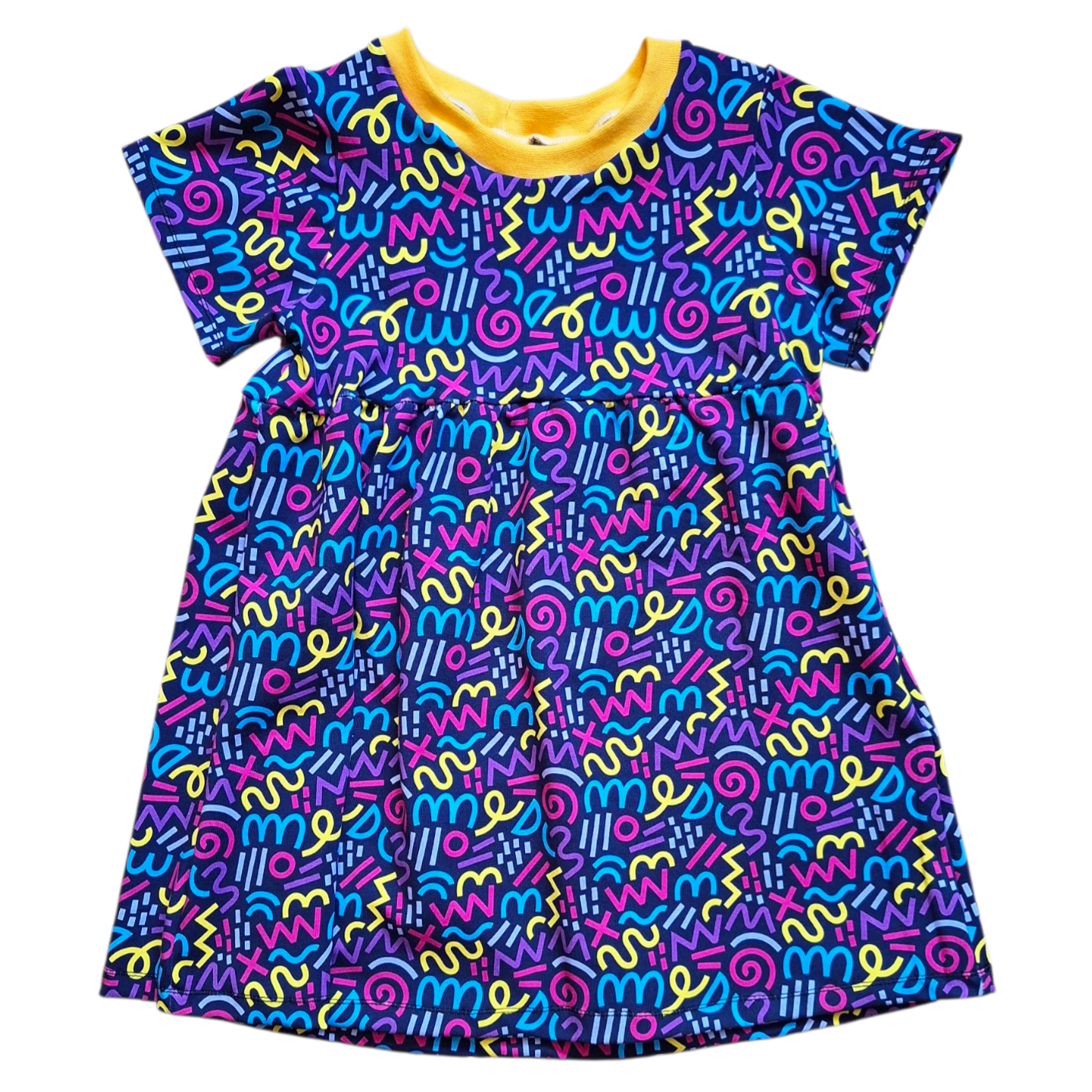 Squiggle Gathered Dress