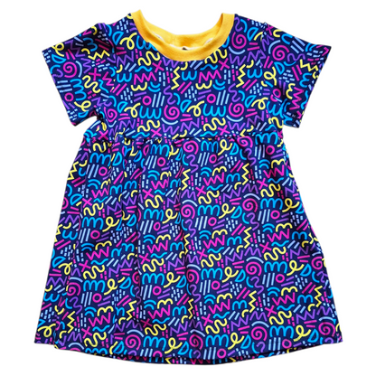 Squiggle Gathered Dress