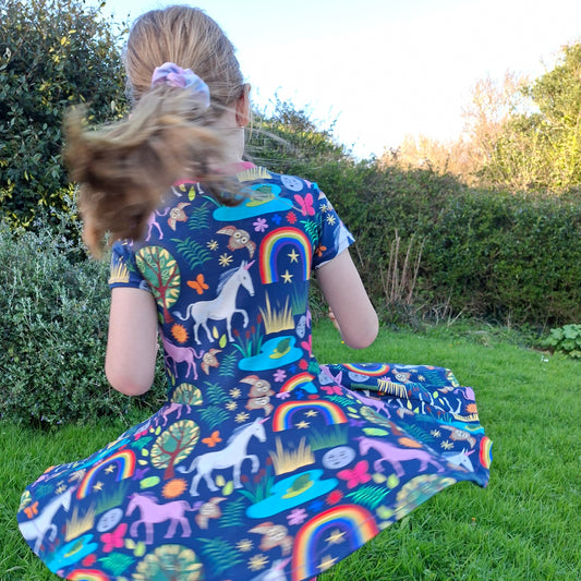 Woodland Unicorn Twirly Swirly Dress