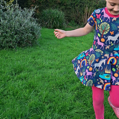 Woodland Unicorn Twirly Swirly Dress