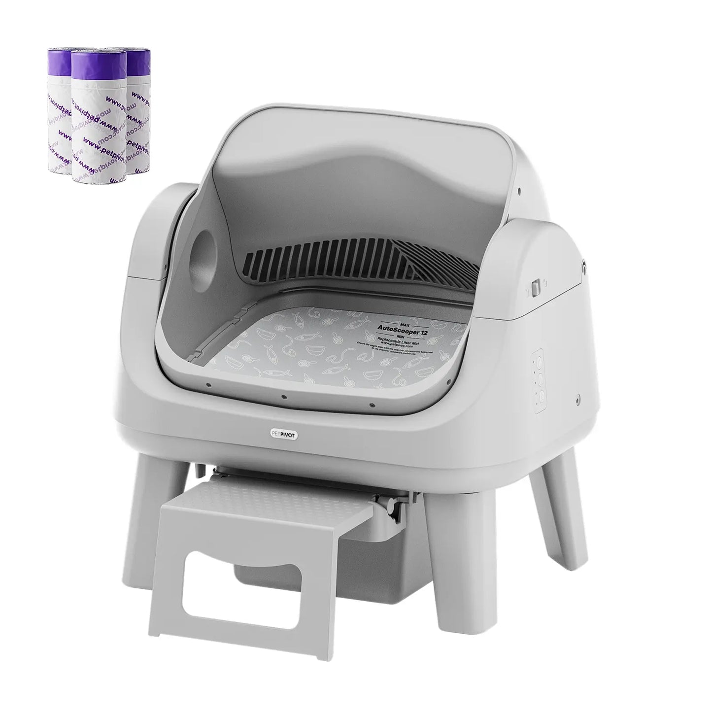 Automatic Self-Cleaning Cat Litter Box with Open-Top Design
