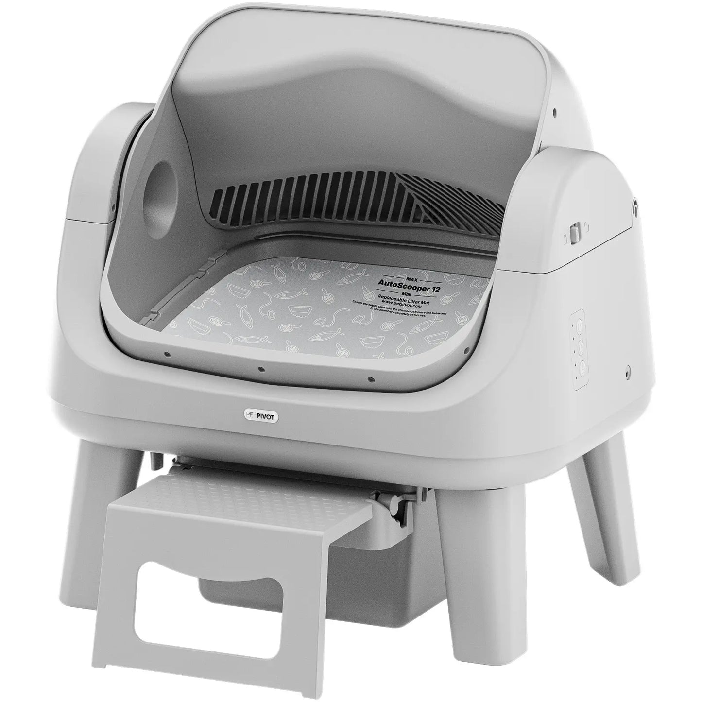 Automatic Self-Cleaning Cat Litter Box with Open-Top Design