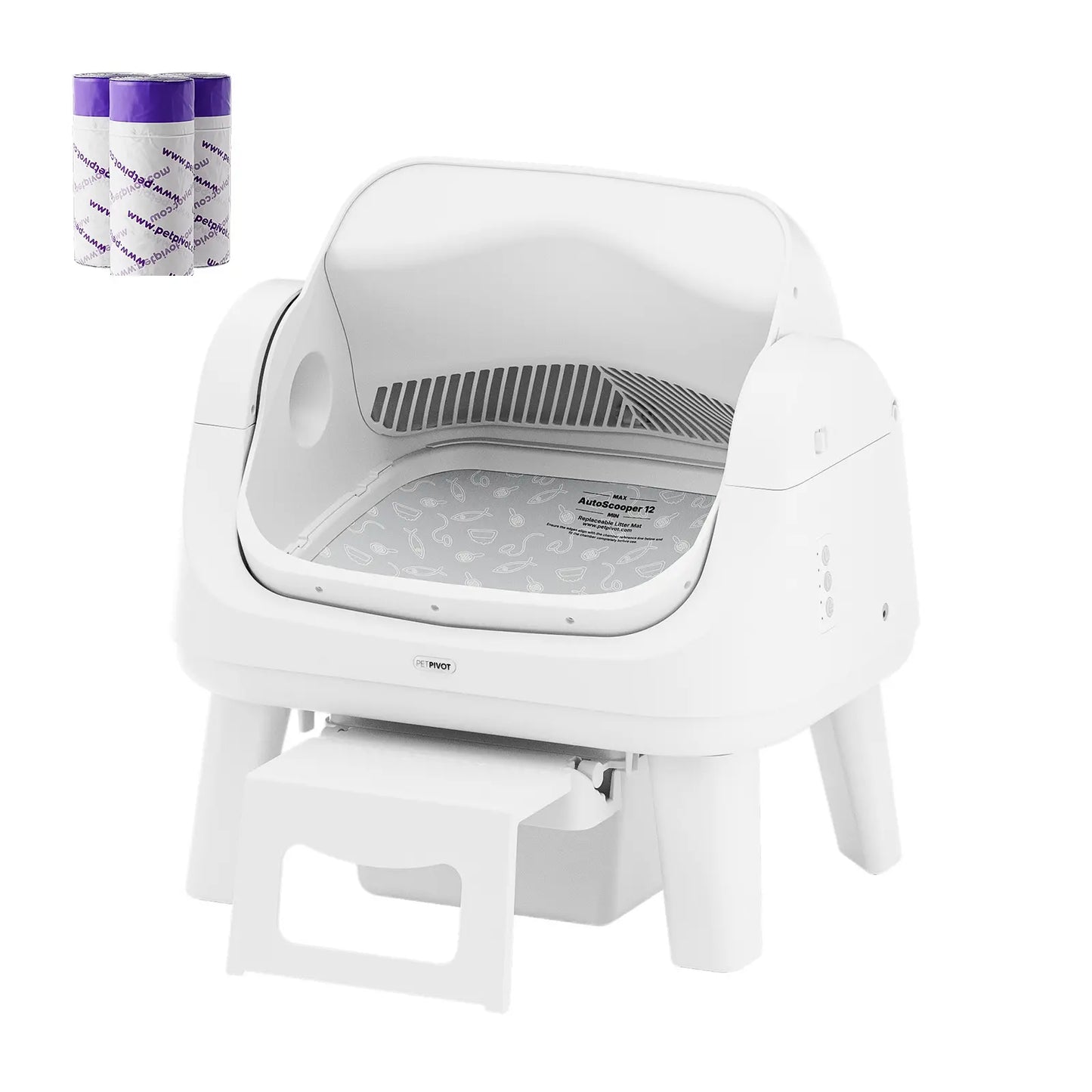 Automatic Self-Cleaning Cat Litter Box with Open-Top Design