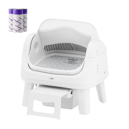 Automatic Self-Cleaning Cat Litter Box with Open-Top Design