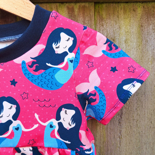 Little Mermaid Gathered Dress